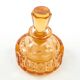 Art déco decanter, orange crystal, Poland, 1930s