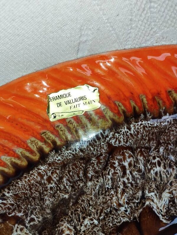 Plat poisson vintage Vallauris – Céramique  – Années 60