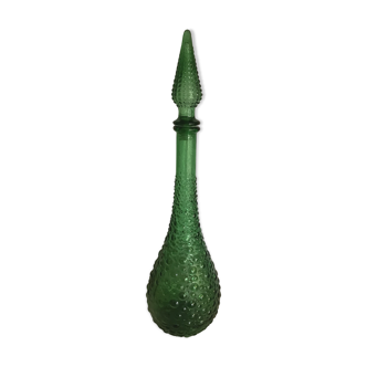 Italian bottle in green glass