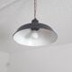 Industrial suspension - Enamelled sheet Dark grey and white - Ø 35 cm -1950