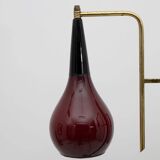 Stilnovo Mid Century Modern Italian Brass And Colored Glass Floor Lamp, 50