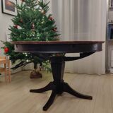 Round walnut table