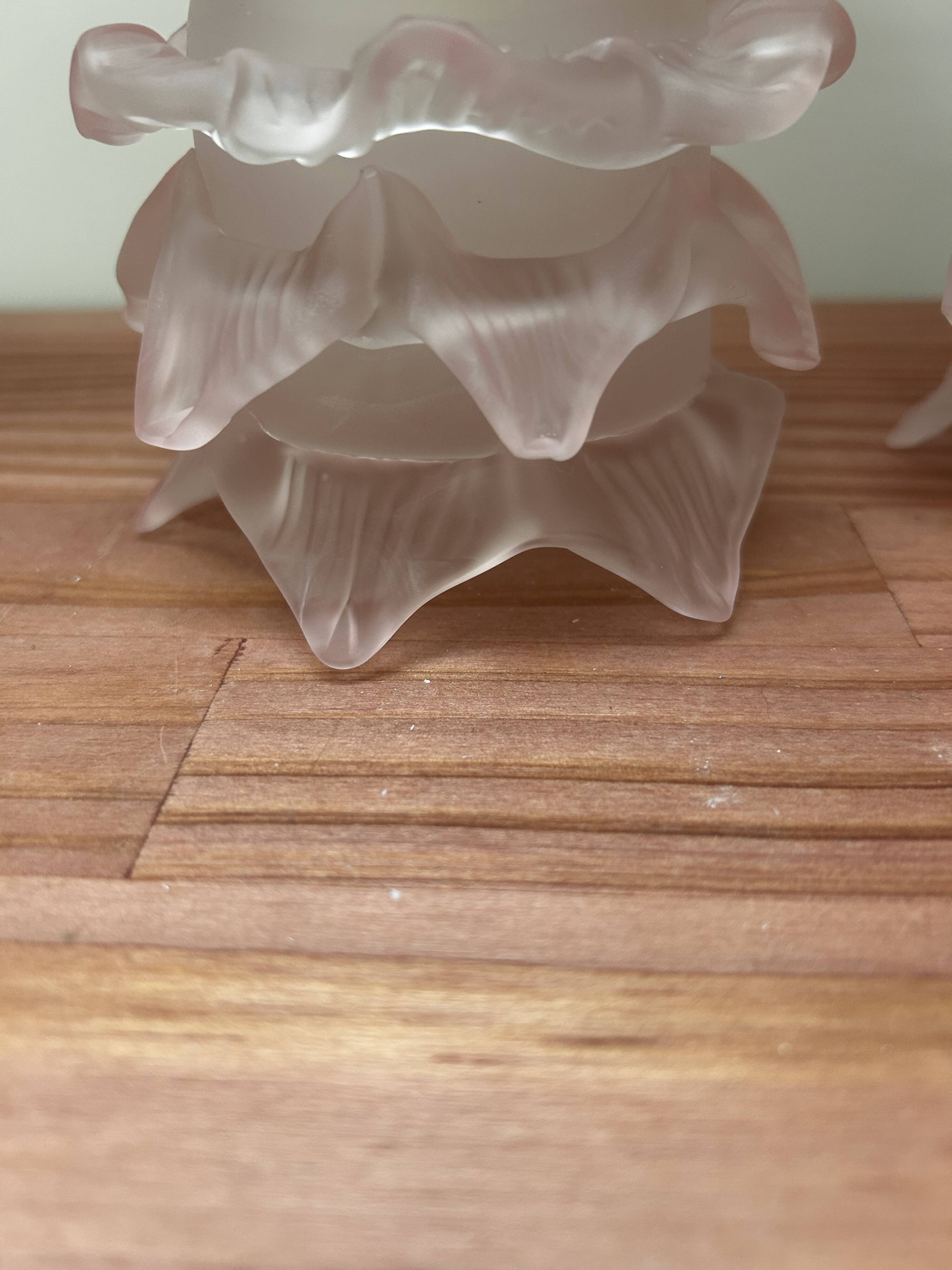 Pair of tulip flower wall lights