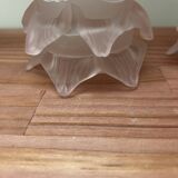 Pair of tulip flower wall lights