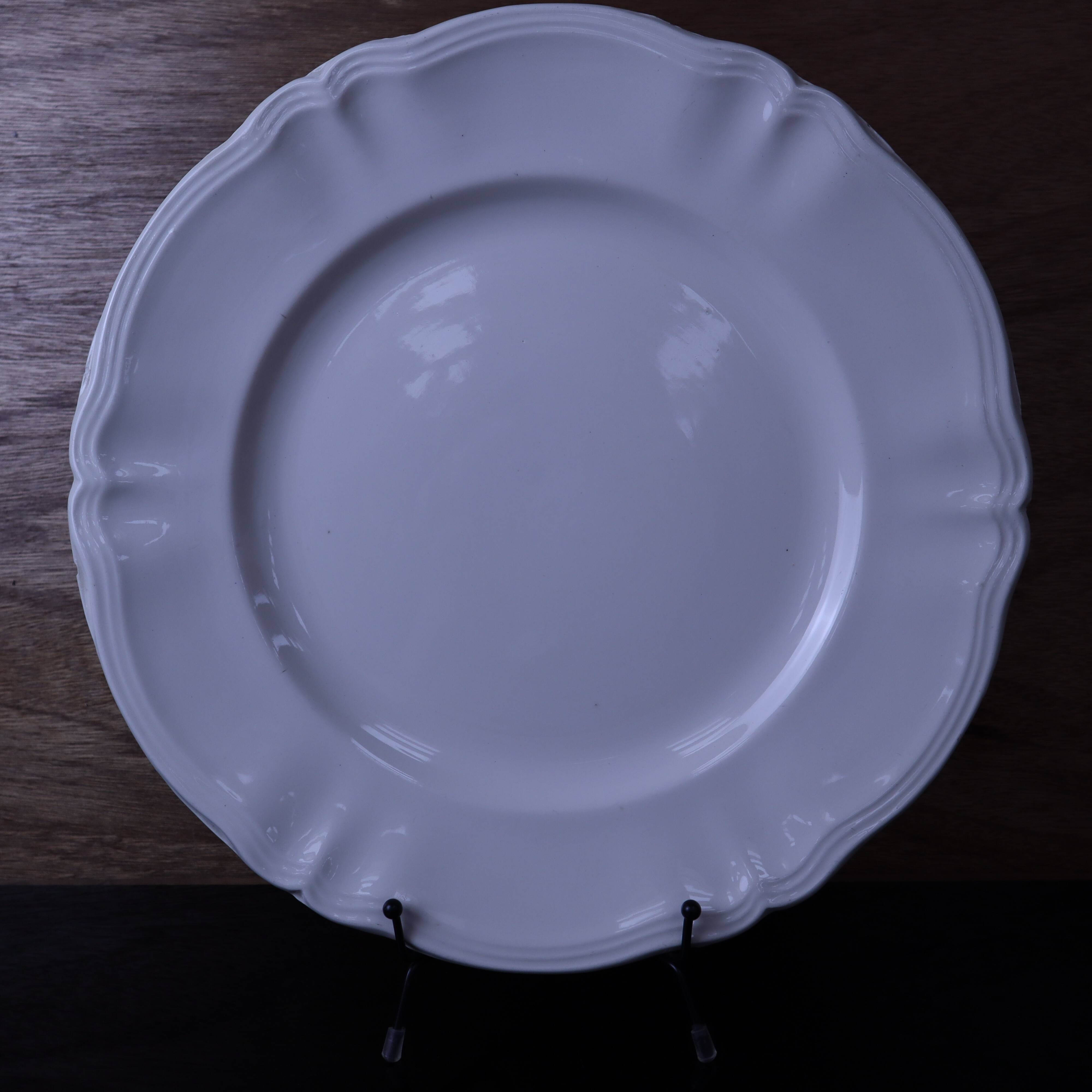 Grand Plat de service Ivoire Sarreguemines 34.5cm