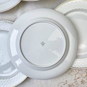 7 vintage flat plates in golden white porcelain BAVARIA model "Annabell"