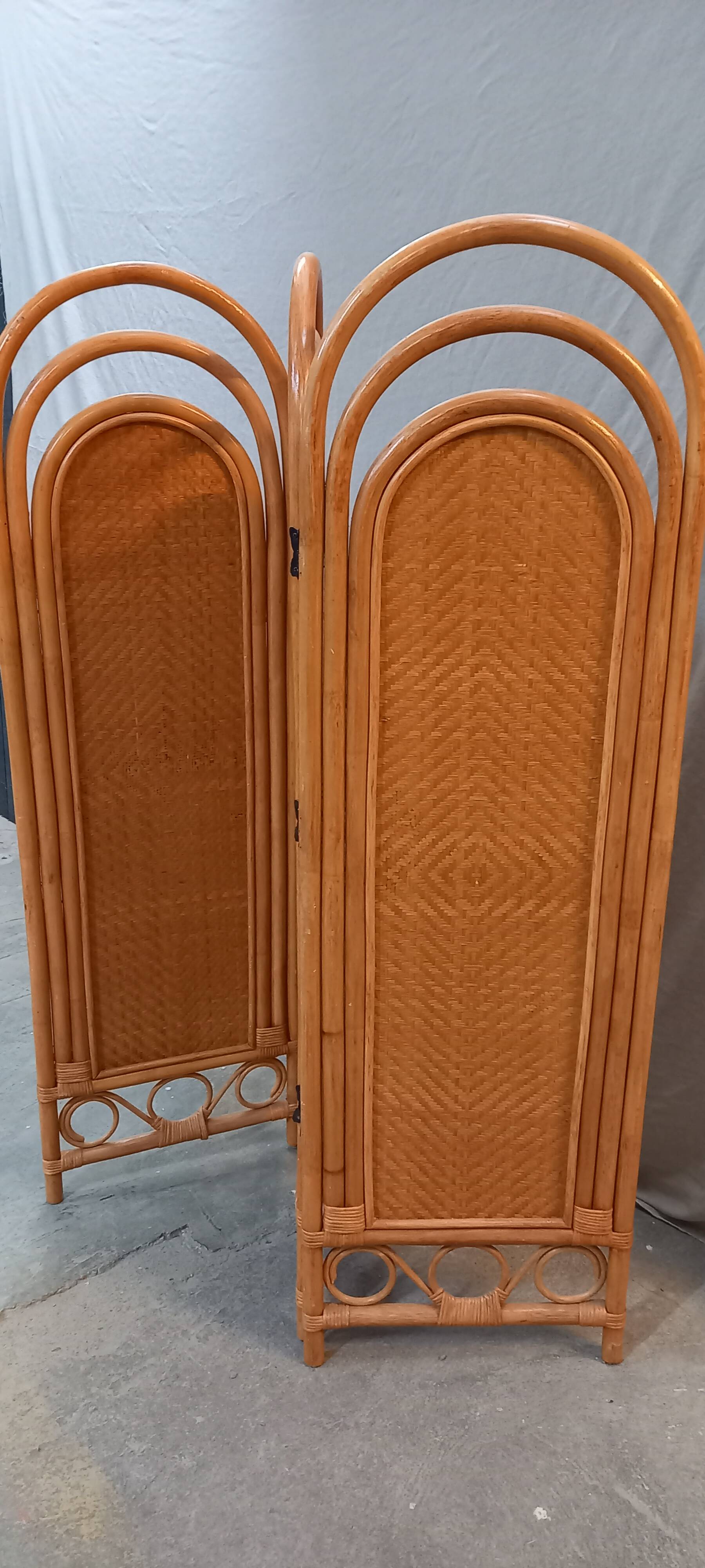 Paravent Rochebobois en rotin