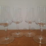 Set of 4 cognac glasses