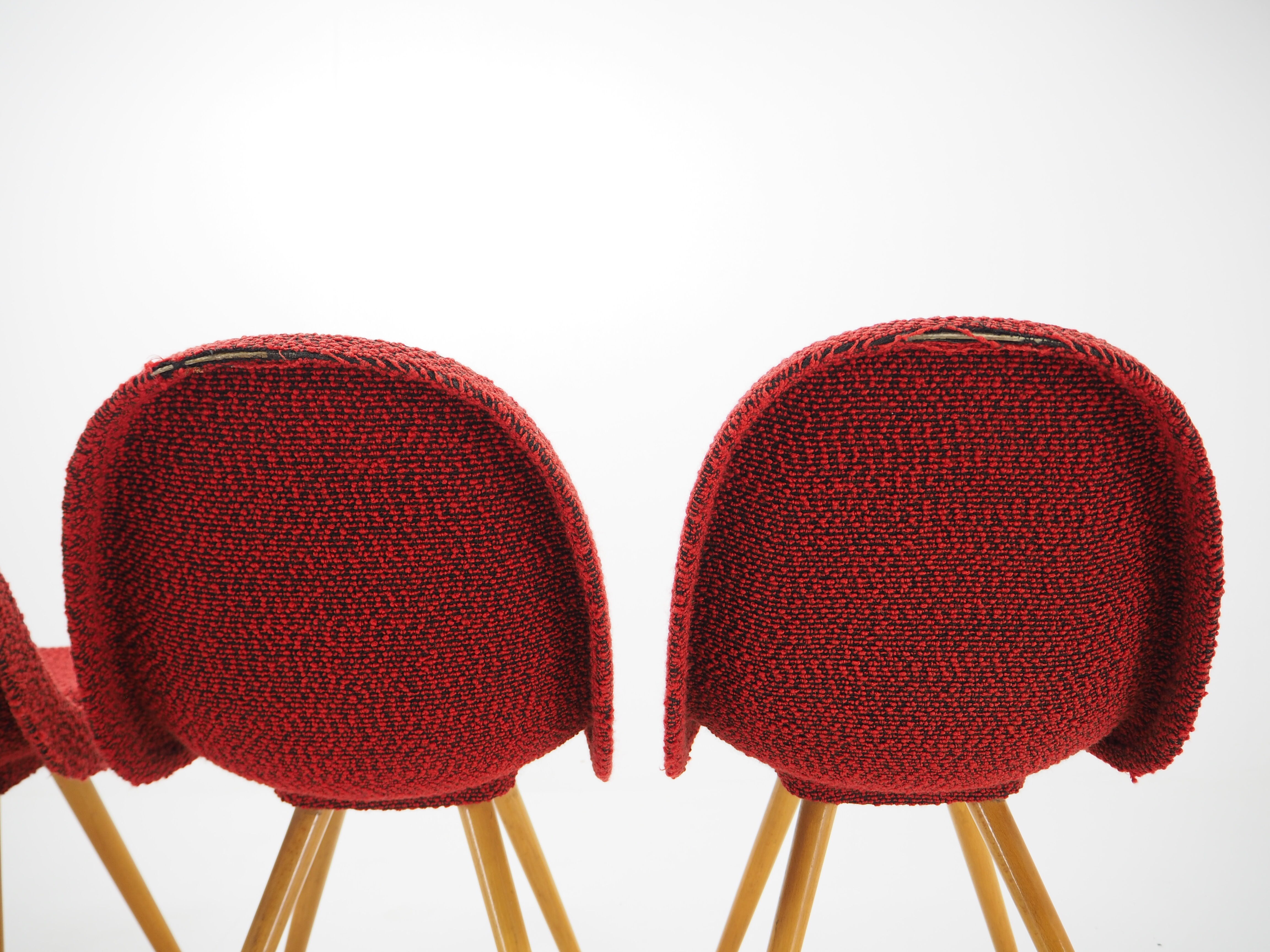 Set of 4 midcentury dining chairs designed by Miroslav Navrátil, 1960s