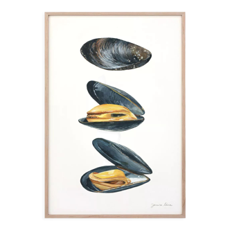 "Charlie, Alba & Simone", les moules, tirage d'art 21/29,7 cm