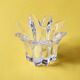 Vintage Royal Crystal Rock Laurus Votive Candle Holder / Italy / 1990s