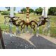 19th century bronze chandelier with tassels