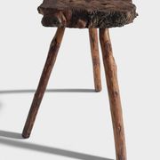 French Olive Wood Rustic / Wabi Sabi Accent Side Table / Stool, Early 20th C.