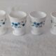 4 COQUETIERS decoration blue flowers arcopal veronica