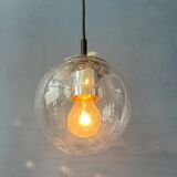 Vintage small Raak seeded glass hanging lamp