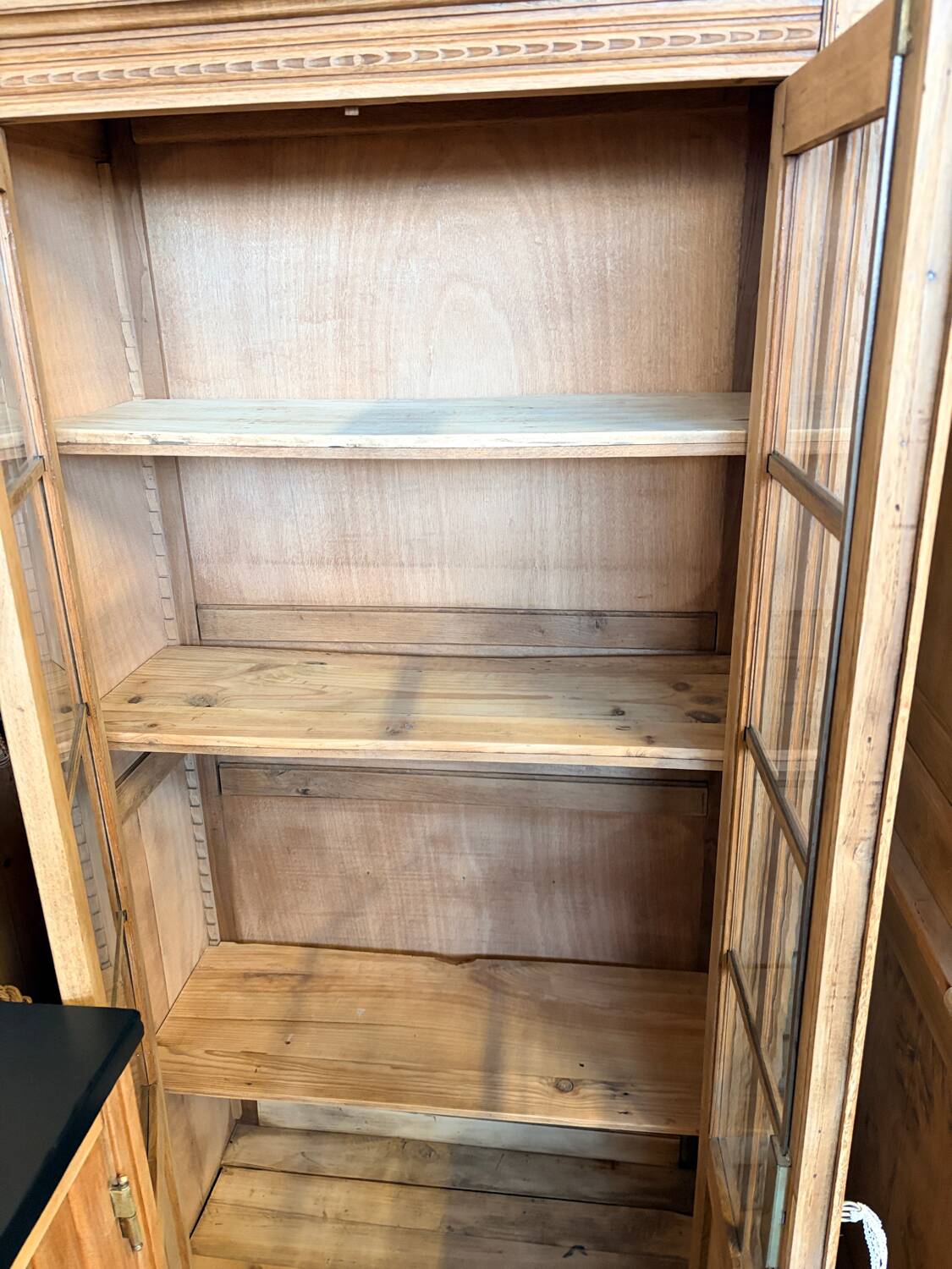 Oak display cabinet