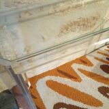 David Lange Glass and Plexi Console