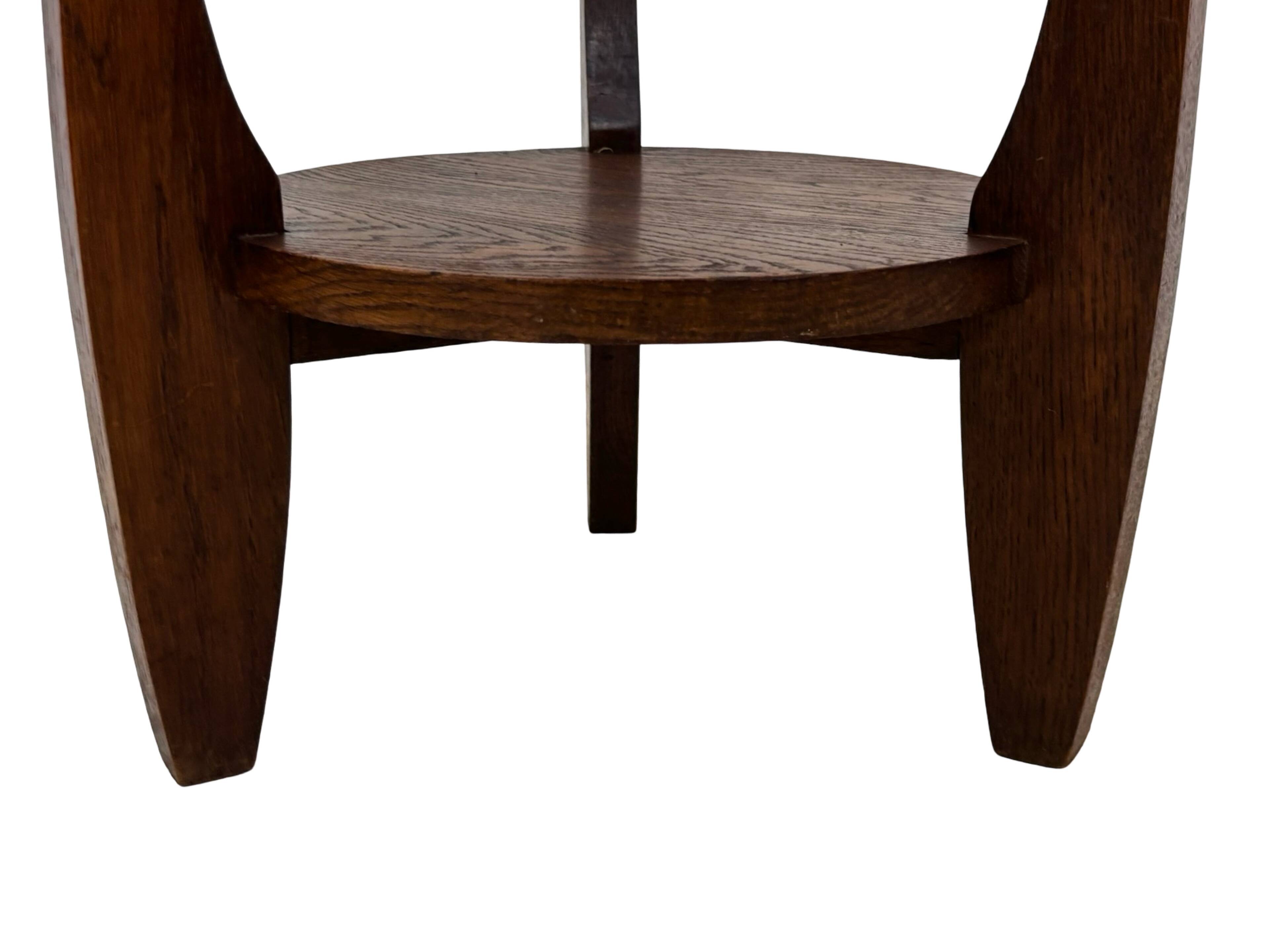 Art Deco Side Table Plant Table Oak 1950s Design