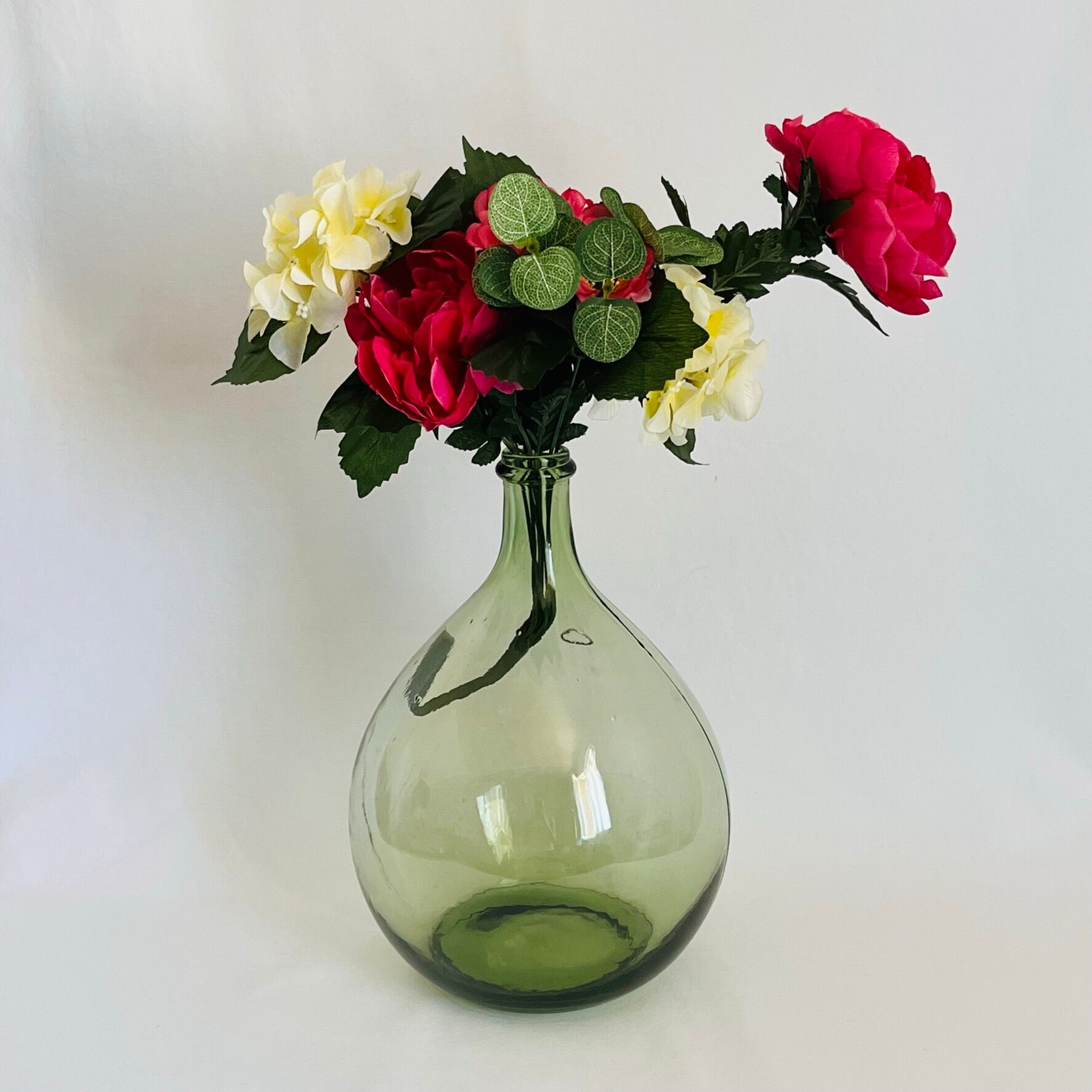 Dame jeanne ancienne 5l vert clair