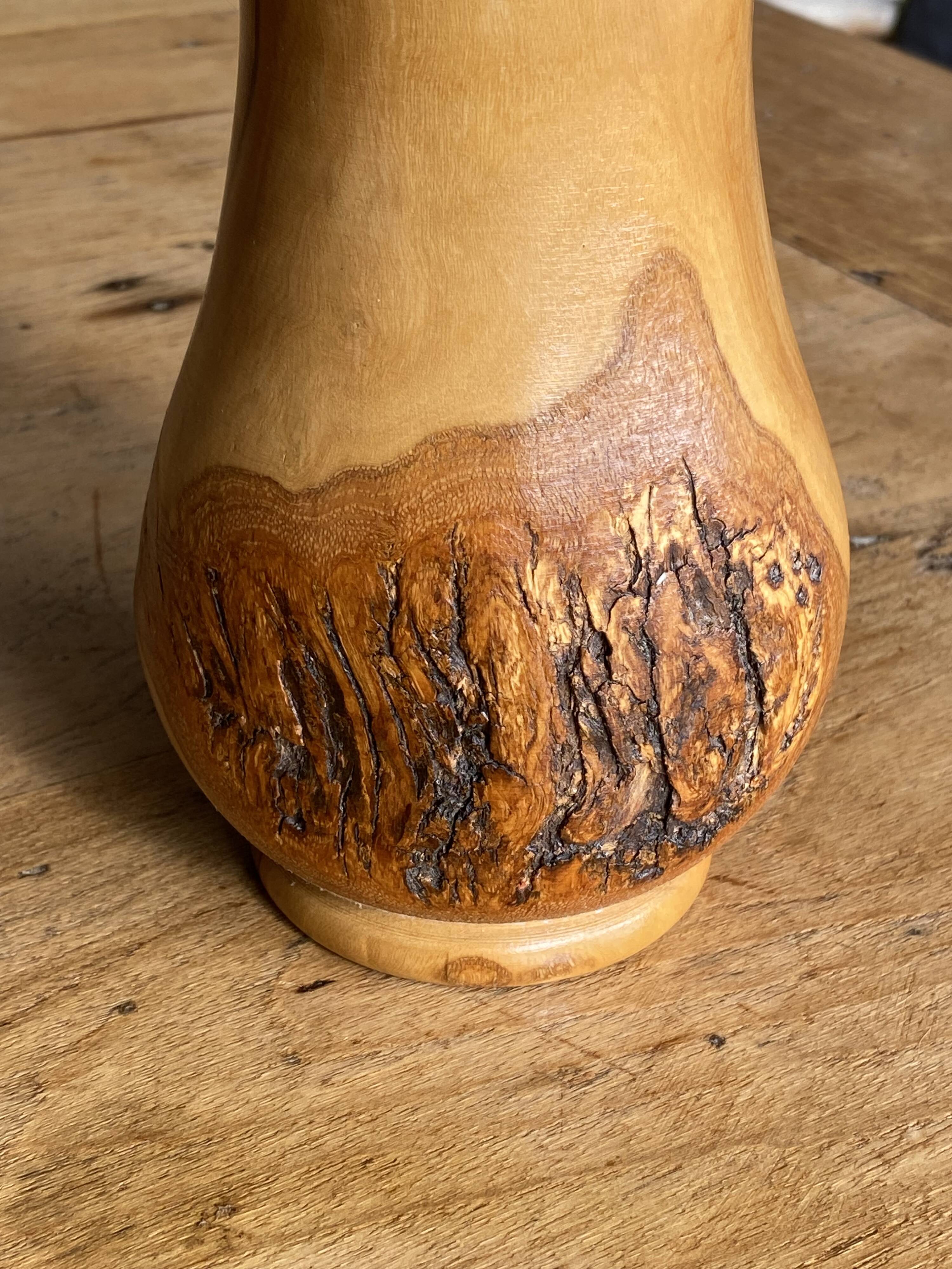 Ikebana wooden vase