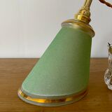 Baladeuse tulipe vintage en verre sablé vert
