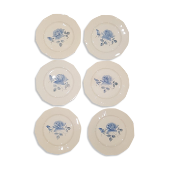 Set of 6 plates Digoin Sarreguemines model 26