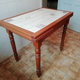 Wooden tile table