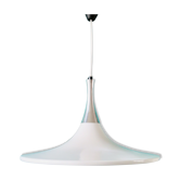 Large vintage white pendant lamp "Jeka". Denmark 1970