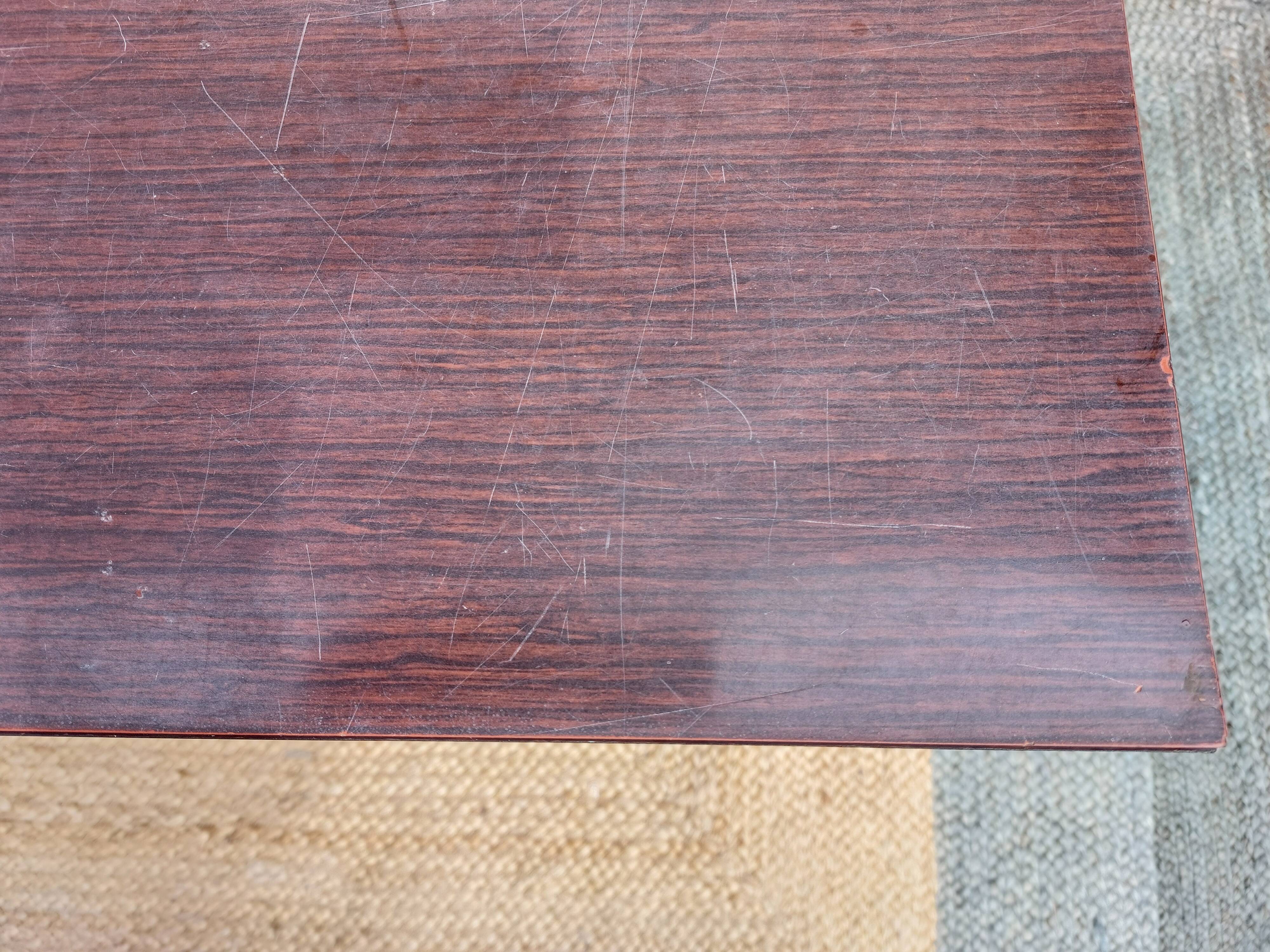wooden table, kitchen or office, brutalist