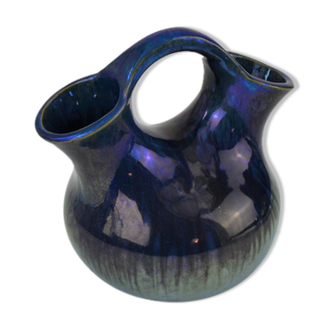 Vase en grès flammés à reflets métalliques de la S.A.P.C. de Rambervillers