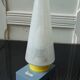 Plastic and glass bedside lamp from the 50s/60s