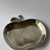 Vide poche pomme en métal argenté