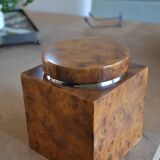 Boîte, pot à tabac en ronce de noyer