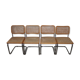 Lot 4 chaises Marcel Breuer Cesca B32