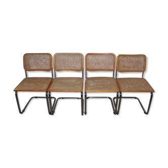 Lot 4 chaises Marcel Breuer Cesca B32