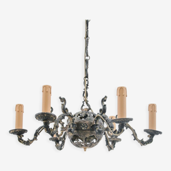 Brass openwork chandelier