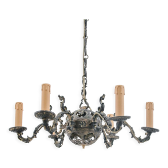 Brass openwork chandelier