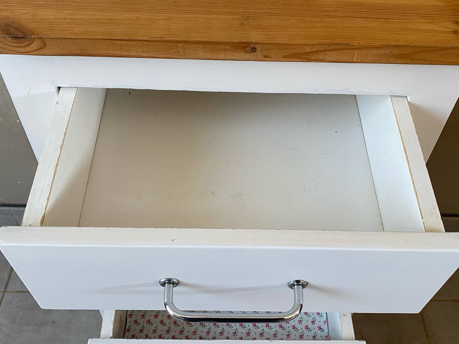 Vintage solid oak kitchen counter