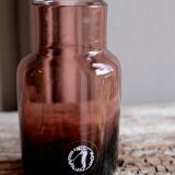 Set 5 vases in blown glass art glass ALLEX, Drôme