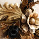 Vintage wall lamp, golden metal