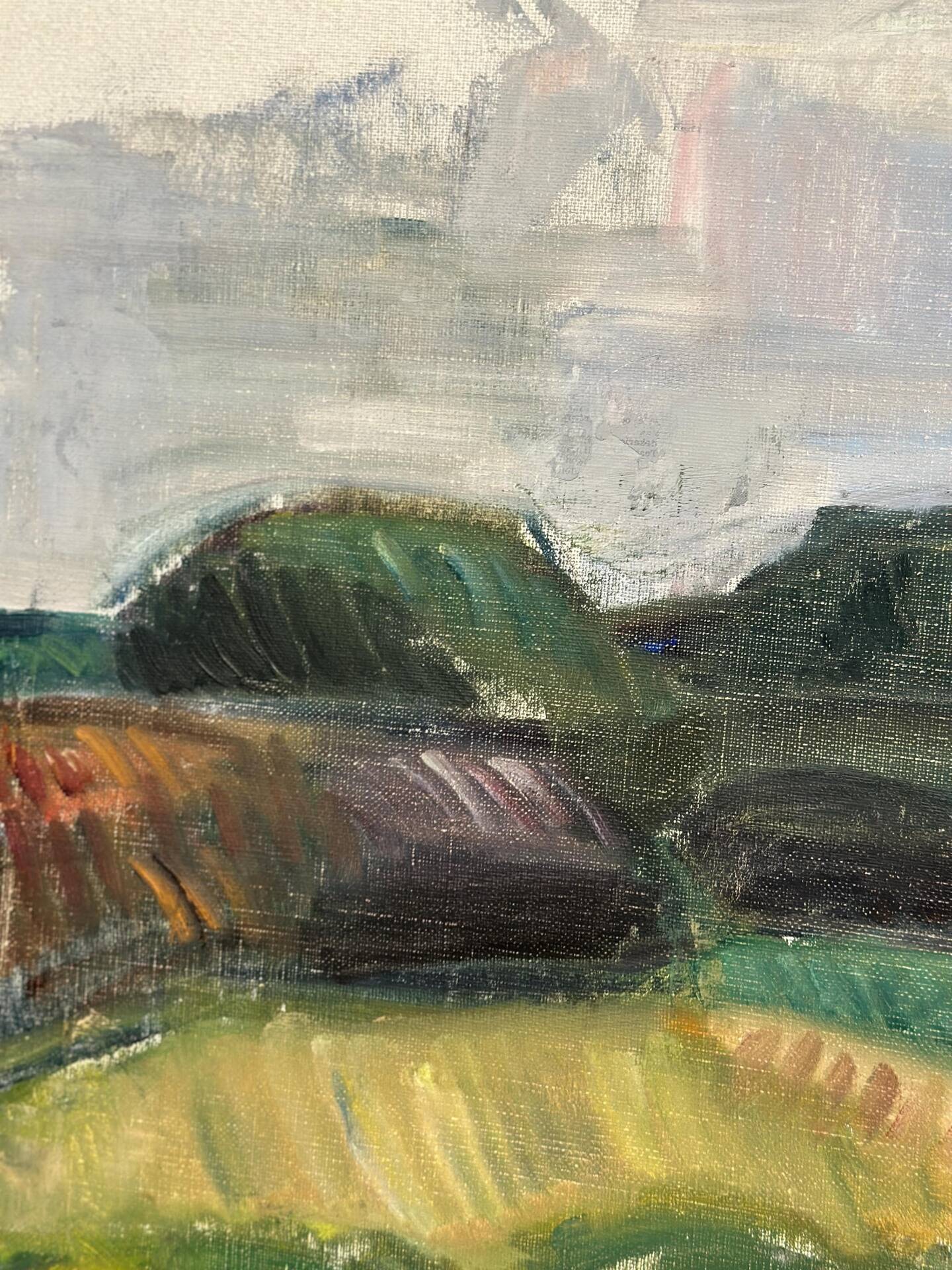 Huile sur toile suédoise – “Orust” par Wilgot Olsson – Signé – Vintage