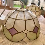 Green "Harlequin" mother-of-pearl earring