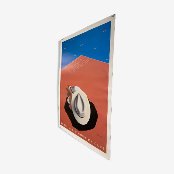 Affiche Monte Carlo et Bleu Small par Razzia - Petit Format - Signé par l'artiste - On linen