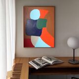 Colorful abstract painting "obnubilated" limited series