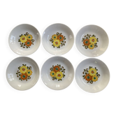 6 assiettes vintage en porcelaine