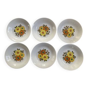 Set of 6 vintage porcelain plates