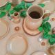 Ensemble de 8 assiettes creuses grès de brenne France vintage
