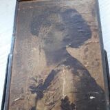 Hand mirror year 1929 23x9cm