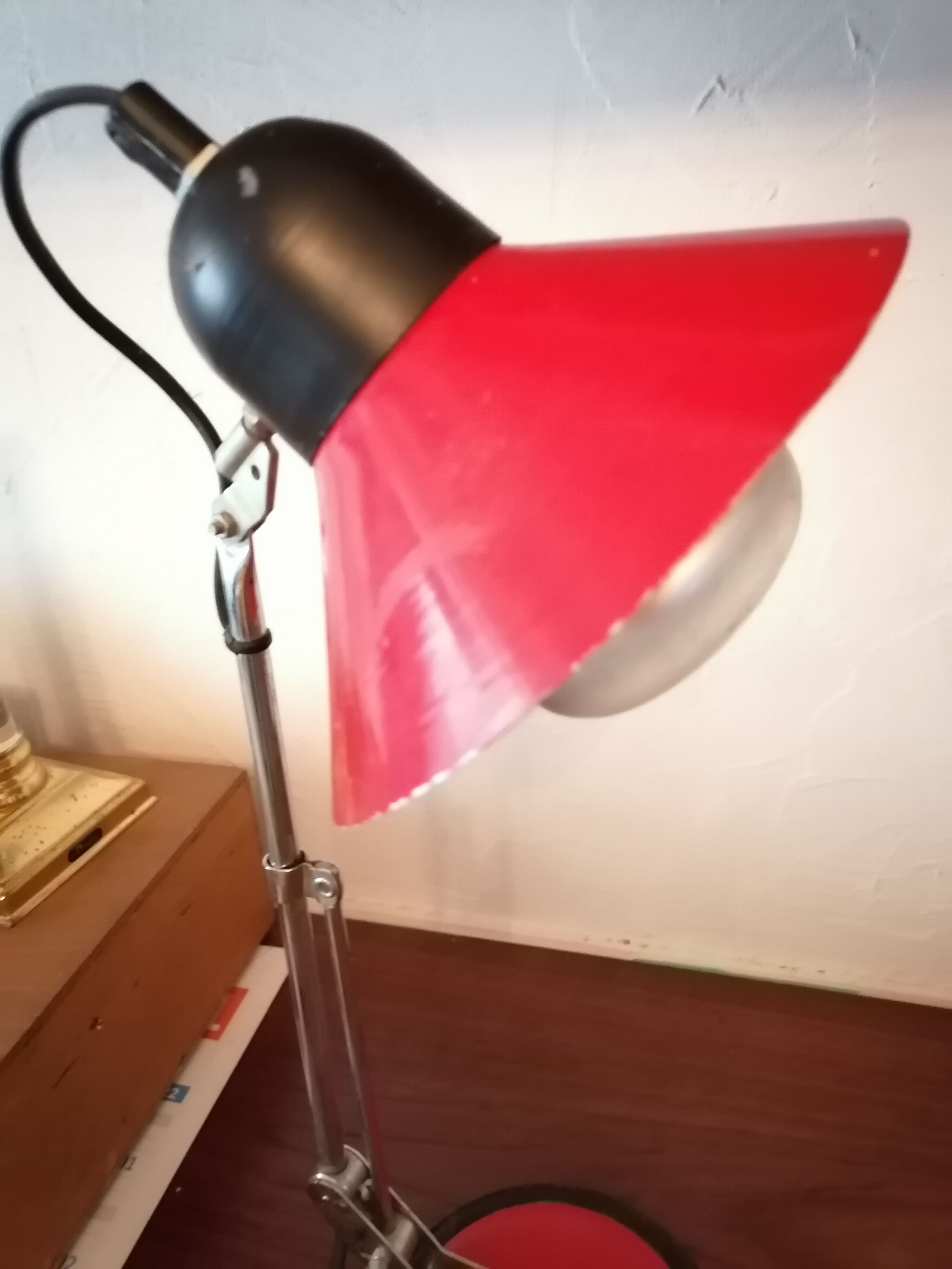 Vintage red black luminor style lamp