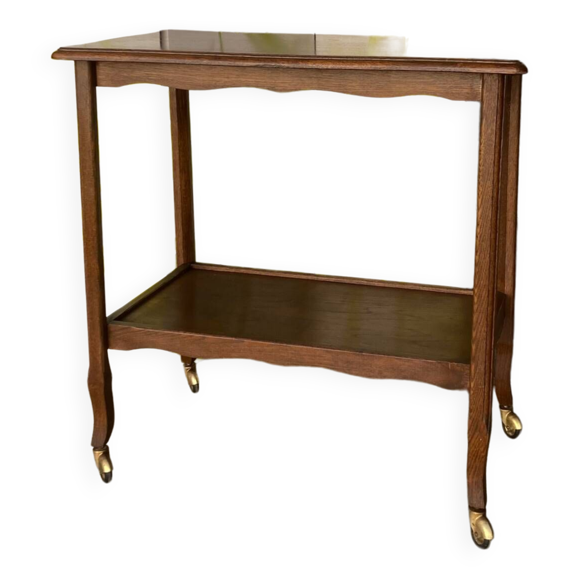 Serving trolley or mobile oak maid, mid-20th century